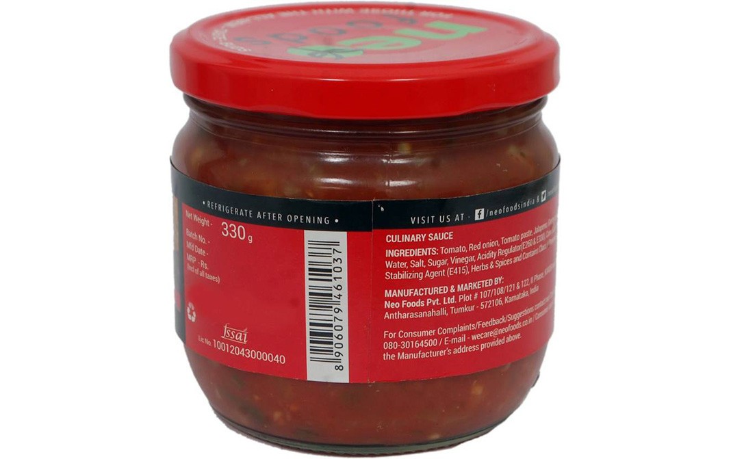 Neo Thick 'N Chunky Salsa (Hot & Spicy)   Glass Jar  330 grams